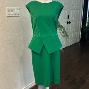 Ted Baker London peplum emerald green dress